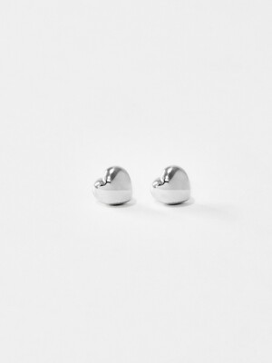 heart earring (silver)