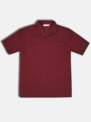 Tone&Tone Collar Semi Over T-Shirt WINE