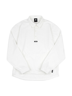 FLEECE PULLOVER SHIRT white