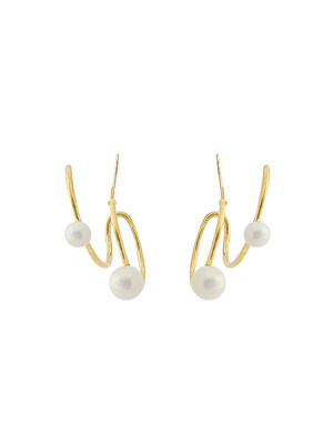 Double Pearl Earrings