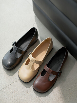 BLP21302 PEBBLE T LOAFER / 3COLORS