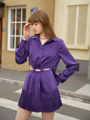 YY deep dark purple reveal dress