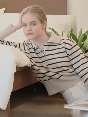 Mariner Stripe Jumper (Linen Beige / Black)