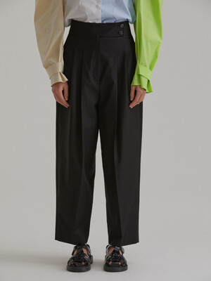 DEMERE TAPERED TROUSERS (BLACK)
