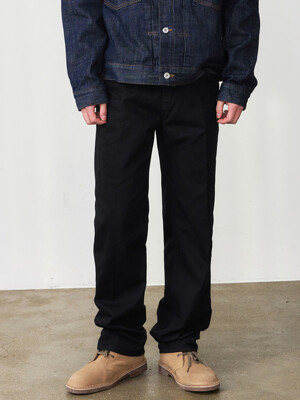 DEN0655 crease chino pants(black)