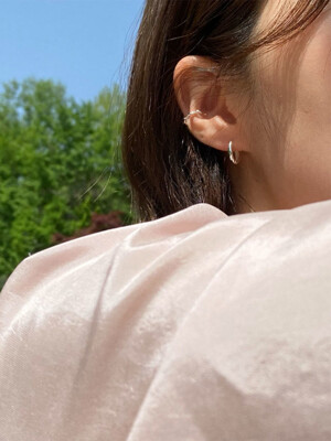 [925 silver]Deux.silver.143 / ellipse earring