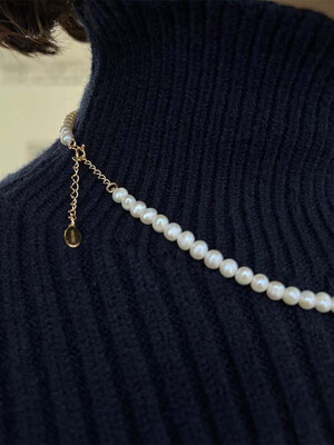 [925 silver]Un.silver.132 / fresh-water pearl necklace ver.09