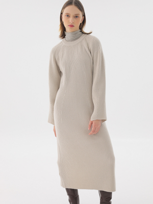 Rib Knit Dress NEK2WOA12