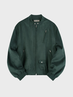 SUADE BIKER JACKET_GREEN