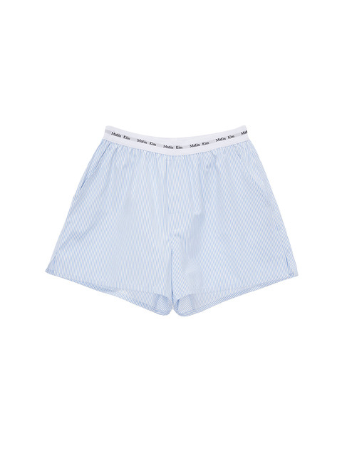 라운지웨어 - 마뗑킴 (Matin Kim) - COMFORT PAJAMA STRIPE SHORTS IN SKY