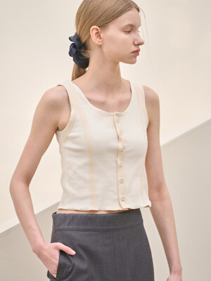 Layered Taping Vest (Ivory)