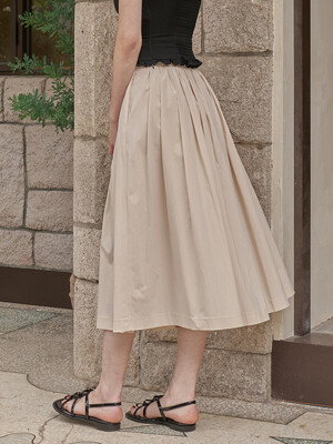 Wrinkle Long Skirt(2color)