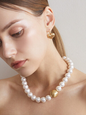 HUGE PEARL GOLD POINT NECKLACE AN223020