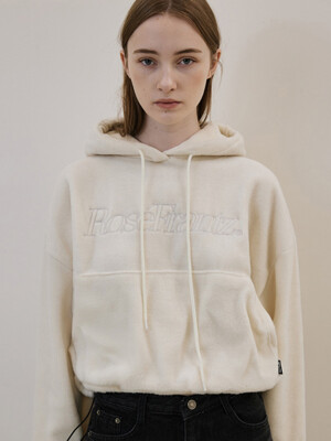 Fleece Crop Hoodie [Cream]