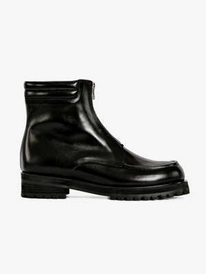40mm Calma Front-zip Ankle Boots (Black)