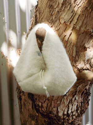 Brushed Alpaca Knit Mini Bag (Yellow Ivory)
