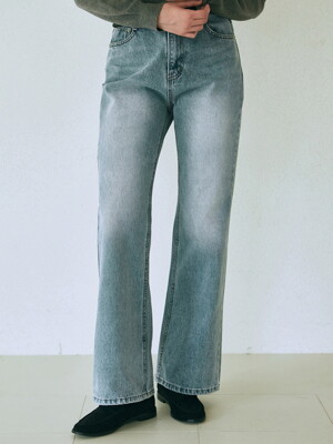 SEMI BOOTCUT STRAIGHT PANTS_LIGHT BLUE