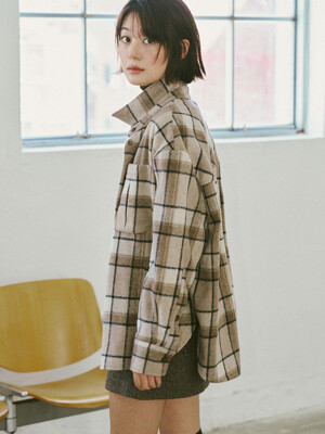 Wool Check Shirt Jacket