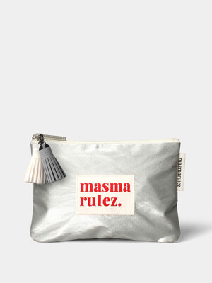 Basic pouch _ 글리터리 실버