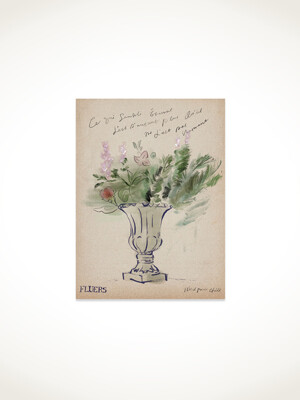 The Old Pot with Flowers Postcard