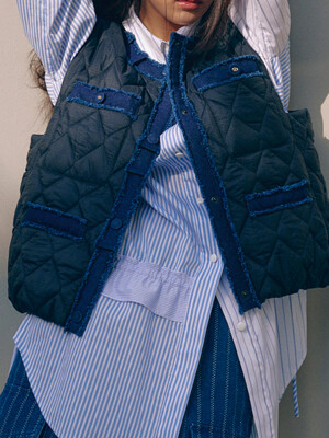 Color Block Padded Vest_LFUCS24110NYD