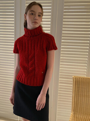 wool mini skirt_navy
