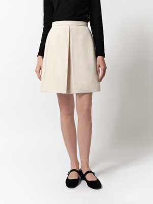 Textured Mini Skirt Ivory
