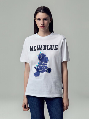 (PW2E1TTO0050MWT) 뉴 블루 디노 베이직핏 티셔츠