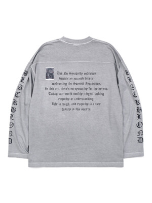 BBD Crushed Faith Pigment Long T-Shirt (Gray)