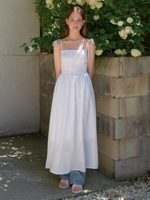 Pawpaw ribbon dress (white)