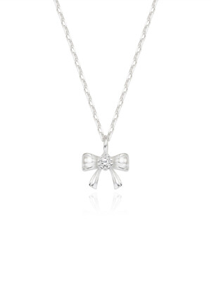 ari ribbon cubic necklace