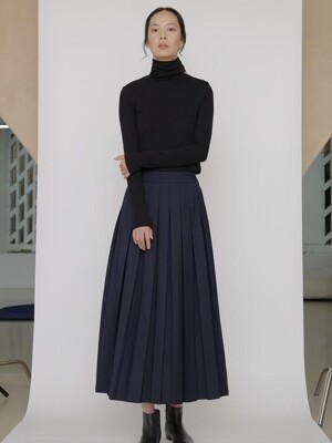 Tokyo navy pleats skirt