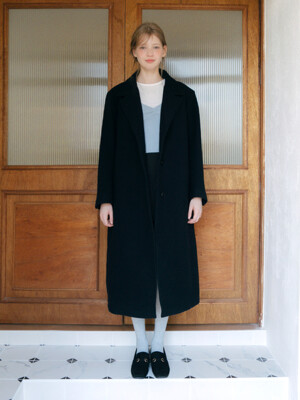 Wool Single Long Coat_2 Colors