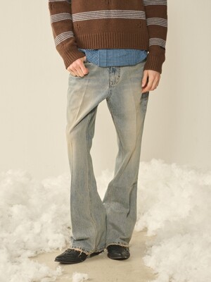 New Classic Flare Denim Pants_Vintage Blue