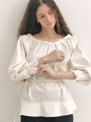 Classy Shirring Blouse(3color)