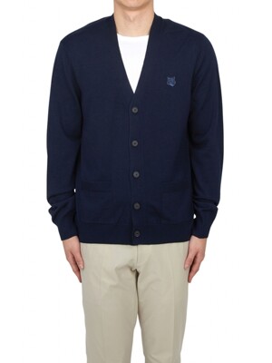 MAISON KITSUNE 메종키츠네 볼드 폭스헤드 남성 가디건 MM00509KT1036 P476