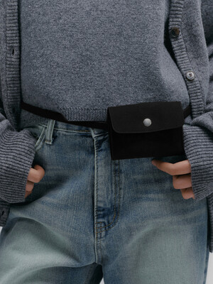 Slim Strap Mini Belt Bag (Black)