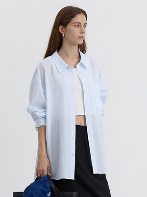 UNISEX CLASSIC OVERSHIRT SOFT BLUE STRIPE_UDSH5B123B1