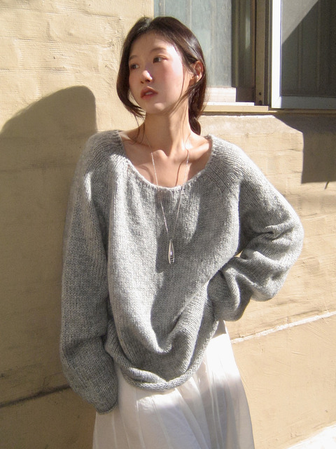 리엘 [8th] Bonheur raglan knit (gray)