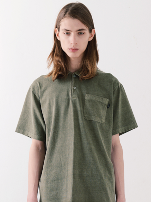 PIGMENT POCKET PK TSHIRTS (OLIVE)