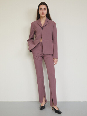 MINIMAL SLIM PANTS [DRY ROSE]