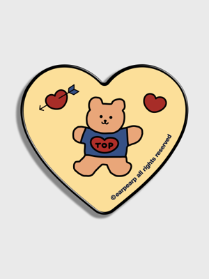 Bear heart-creamyellow(하트톡)