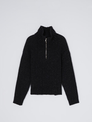 Zip-up sweater_black