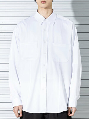 SILKY INCISON PLEATS SHIRTS MSTST002-WT