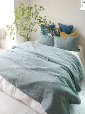 BLENDING LINEN BEDDING SET - MINT