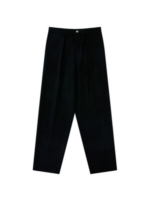 [Easy line] Wool Flannel banding pants (Black)