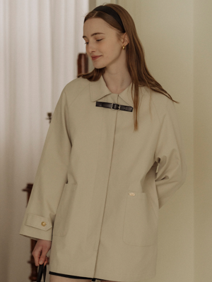 Buckle point trench coat_Light Gray
