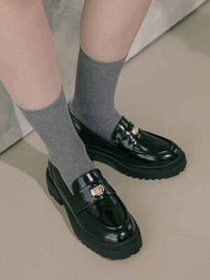 [베스트] Bluck 블럭 청키 워커창 페니로퍼_3color 5cm