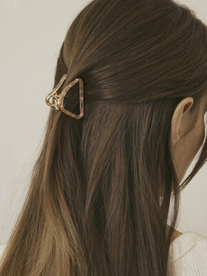 Mini triangle marble hair claw clip (3 colors)