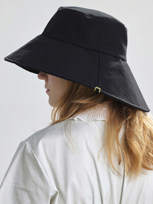 WIDE BUCKET / BIG EYE LINEN / M BLACK